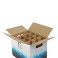 Custom 6 Divider Bottle Wine Corrugated Cardboard Carton Shipping Case Convolboard Bir Kantor Kemasan Bir Kustomisasi1