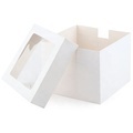 Eco Friendly Tall Cake Box with Window - Wholesale Custom Kraft White Bakery Packaging1