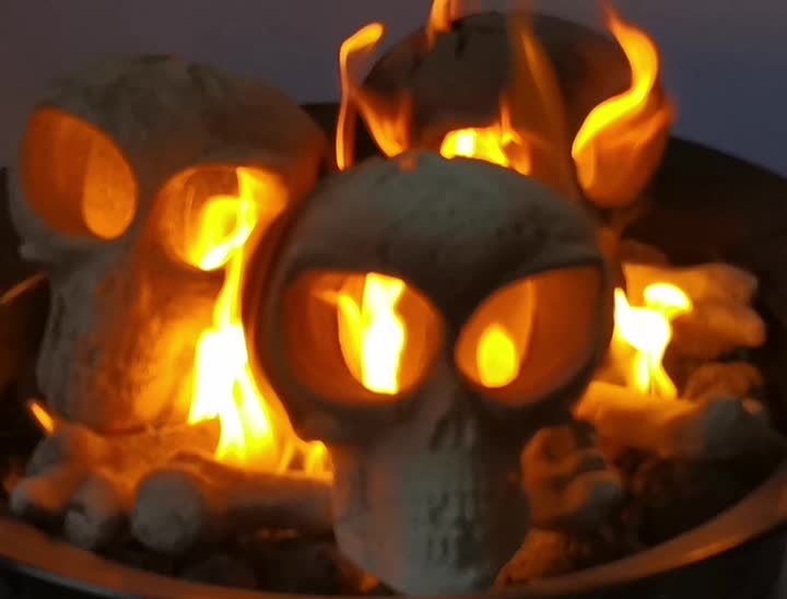 Vídeo de crânios de cerâmica