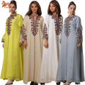 Modest Abaya Kaftan Eid Abaya Dubai لباس های بلند مسلمان ترکیه گلدوزی لباس سنتی اسلامی 40691