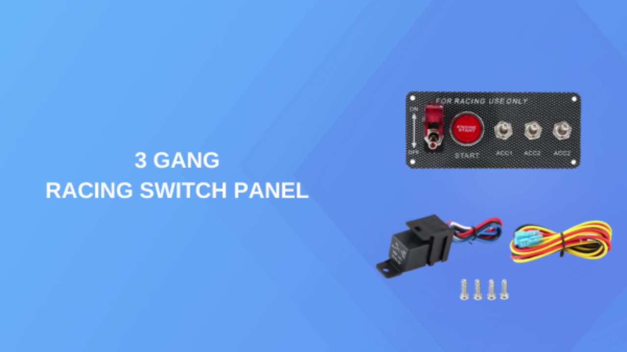 5 в 1 1 -й автомобильный двигатель запуск кнопки LED Toggle DC 12V Racing Car Switch Panel1 Панель1