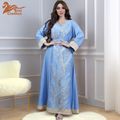 لباس دوزی با نخ طلایی مهره دوزی شده مشبک دوزی مشبک عبایی عبای 2024 جدید Femme1