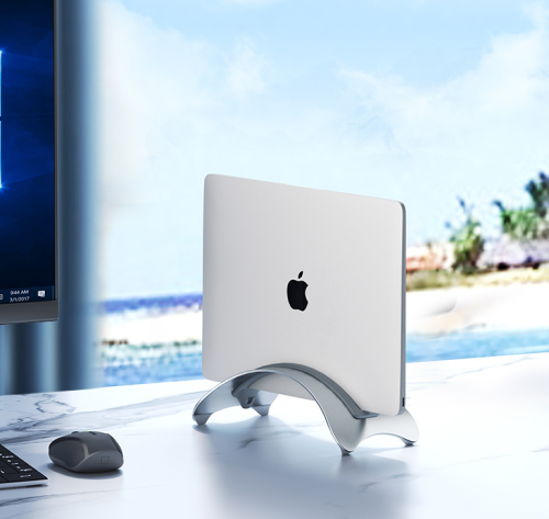 حامل كمبيوتر محمول معدني منحني ثلاثي الأبعاد