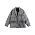 Κατασκευαστής Προσαρμοσμένη νέα άφιξη Προσαρμοσμένη Casual Long Sleeves Denim Jacket για τις γυναίκες1