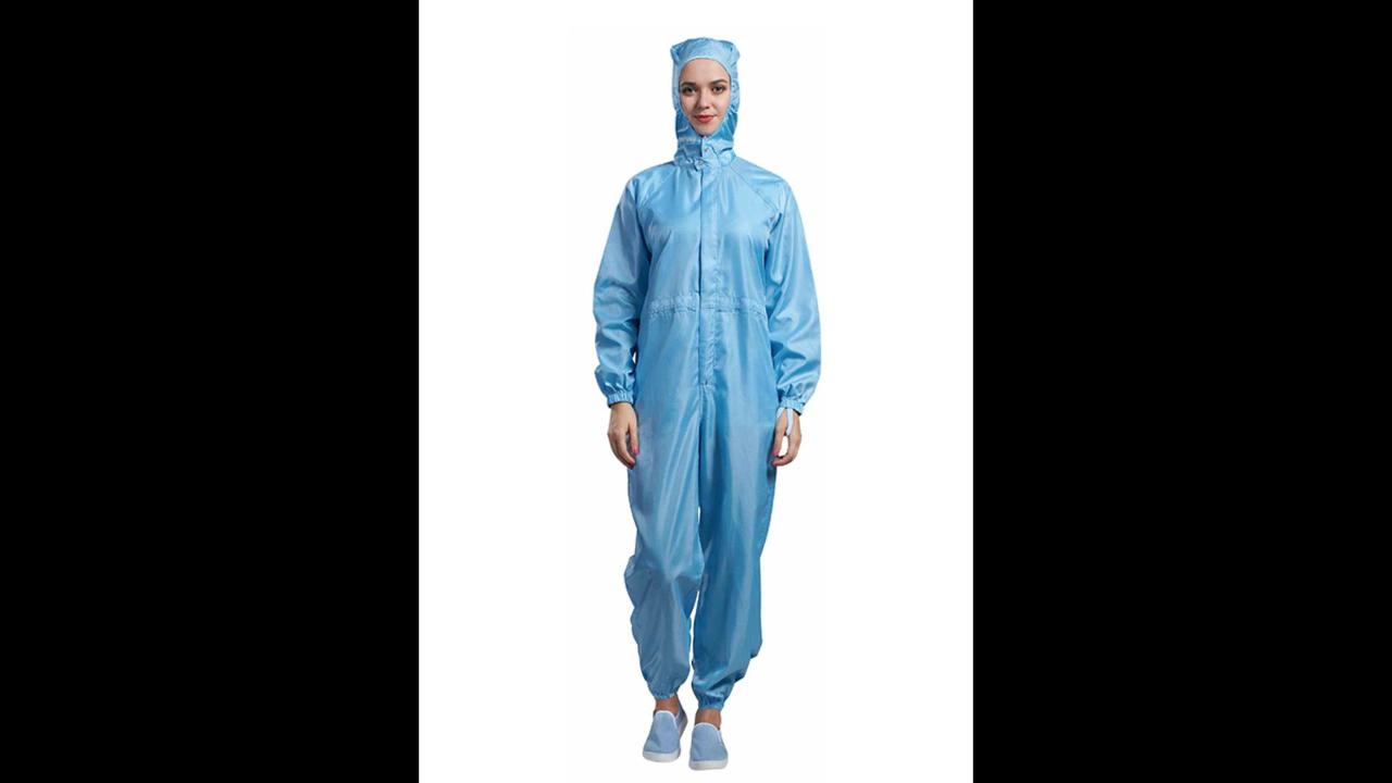 Reusable Cleanroom Coverall With Hood-bottons