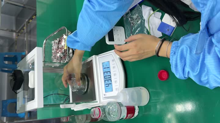 Teste de efeito de placa de atomizador oral