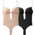Seamless Breathable Tummy Control Thong Bodysuit with Bra1
