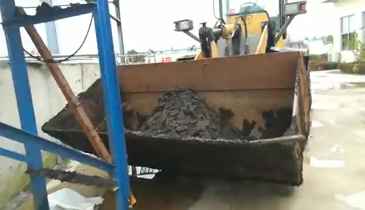 belt filter press sludge cake outside