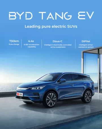 2023 Big Space High Speed SUV Byd Tang EV Dm-I Dm-P New Energy Car 7 Seats with 252km in Stock EV Cars 4WD SUV Byd Tang1