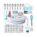 2020 Cake Decorating Tools Kit: 128pcs Turntable & Pastry Nozzles for Cream, Confectionery Bags, Icing Piping1