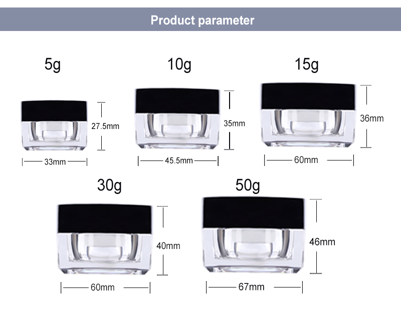 Face Cream Acrylic Cosmetic Jar