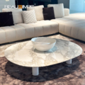 Gladstone Modern Marble Coffee Table Juego de mesa Minimalista Mueble Muebles de sala de estar Factory Direct Coffee Tablas1