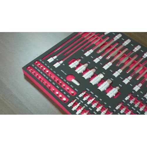 red color tool set cabinet