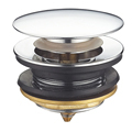 Nickel Oil Rubbed Toe Operated Tub Pop Up Waste Strainer Drain1