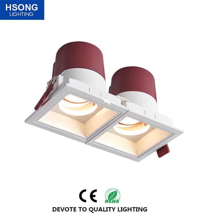 Hsong Lighting - HSONG Deep Anti-Glare with Honeycomb Adjustable Modern LED Spotlight 5W 7w 10w 15w 20w full watt for Villa LED COB Recessed Spotlights1