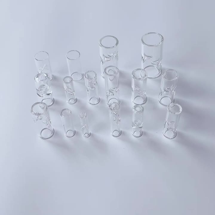 punta de vidrio redondo transparente