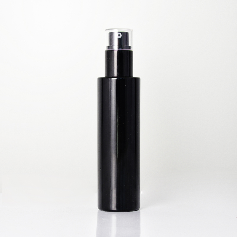 Black Lotion Bottle With Overcap