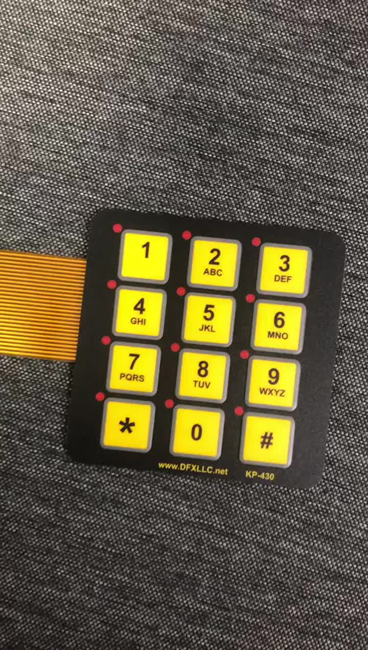 12 buttons membrane keypad