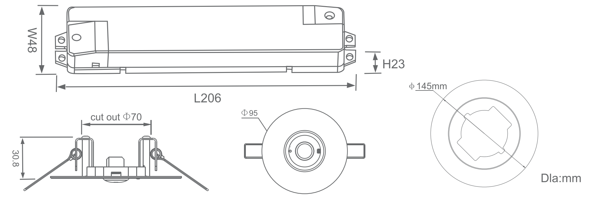 recessed LED emergency lighting