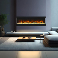70 Inch Colorful Crystal Glistening Embellished Logs Electric Fireplace with CE Approval - 3 Side View1