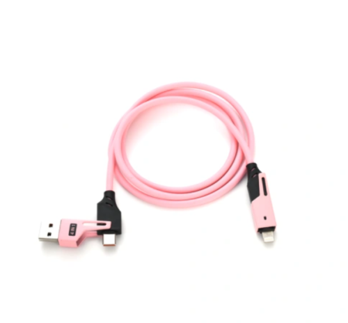 Szxyq ¡Unifique dos sistemas! Cable de datos de carga 4 en 1 compatible con iOS/Android, que finaliza la era del enredo de múltiples cables