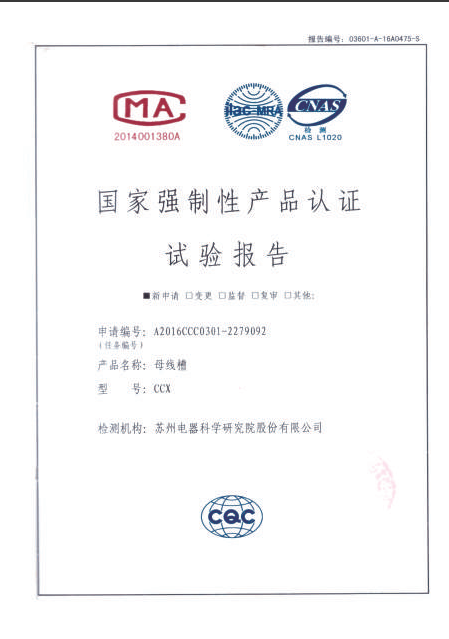 National Compulsory Product Certification Test Report