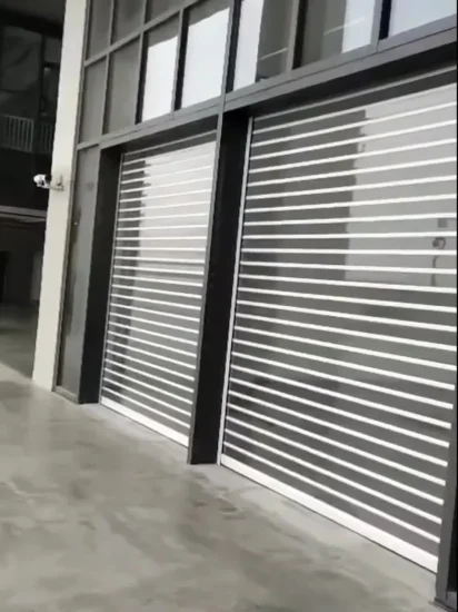 Automatic Polycarbonate Slat Rolling up Door Transparent PVC Folding Doors Clear Plastic Roller Shutter Sliding Door1