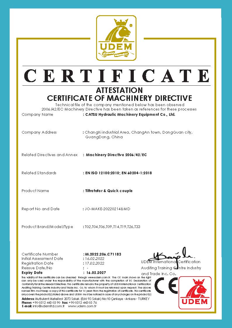 CATSU CE Certificate