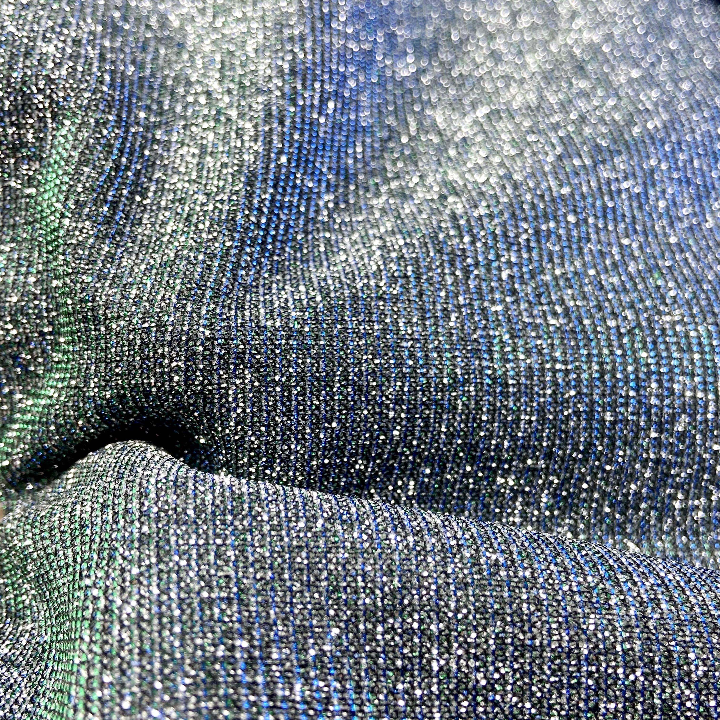 Metallic lurex knit fabric