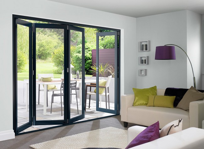double glazed aluminium bifold door panels