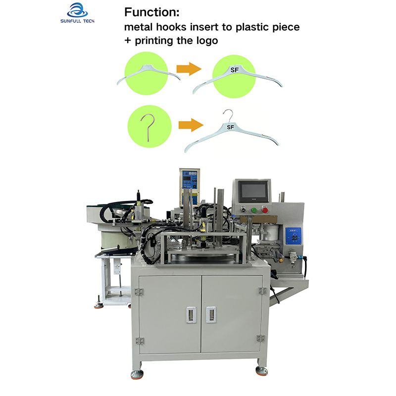 Máquina semiautomática para fabricar perchas revestidas