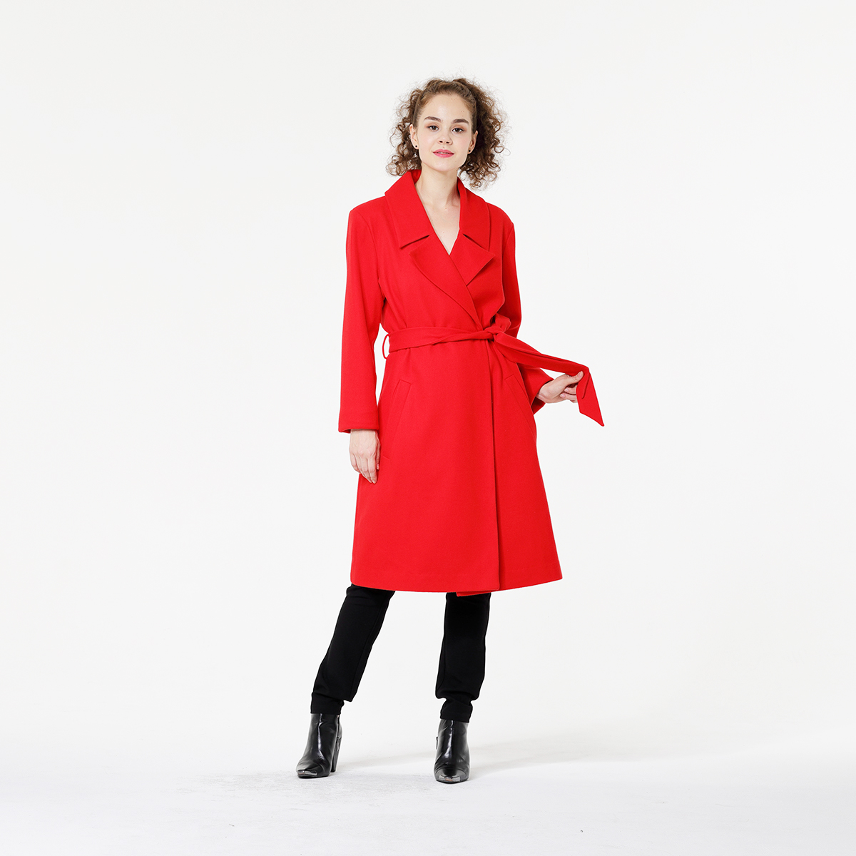 Slim Woolen Long Trench Coat Slim Woolen Long Trench Coat