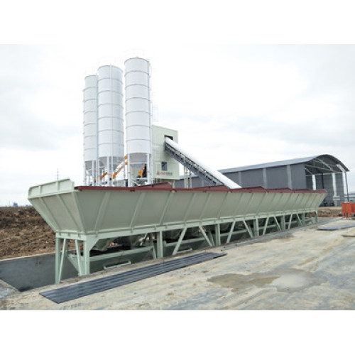 FYG Modular HZS 90 Mixing Plant สนับสนุนการก่อสร้าง Jiashan Avenue ข้ามสะพานทางด่วน