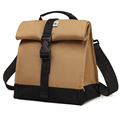 Custom Insulated Lunch Bags with Logo: Fashionable Roll-Top Picnic Bags for Wholesales1