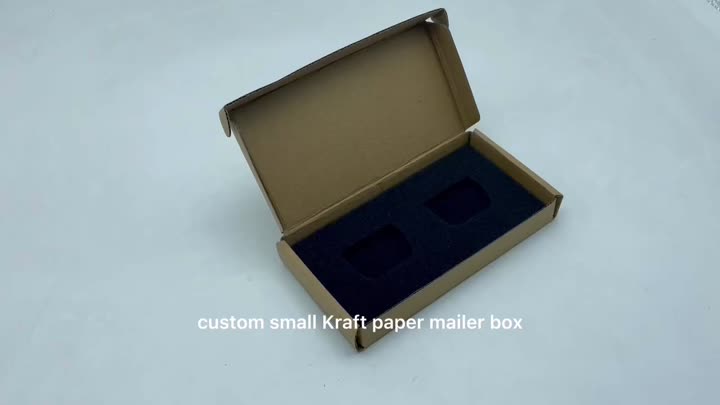 Small kraft paper mailer box for plate