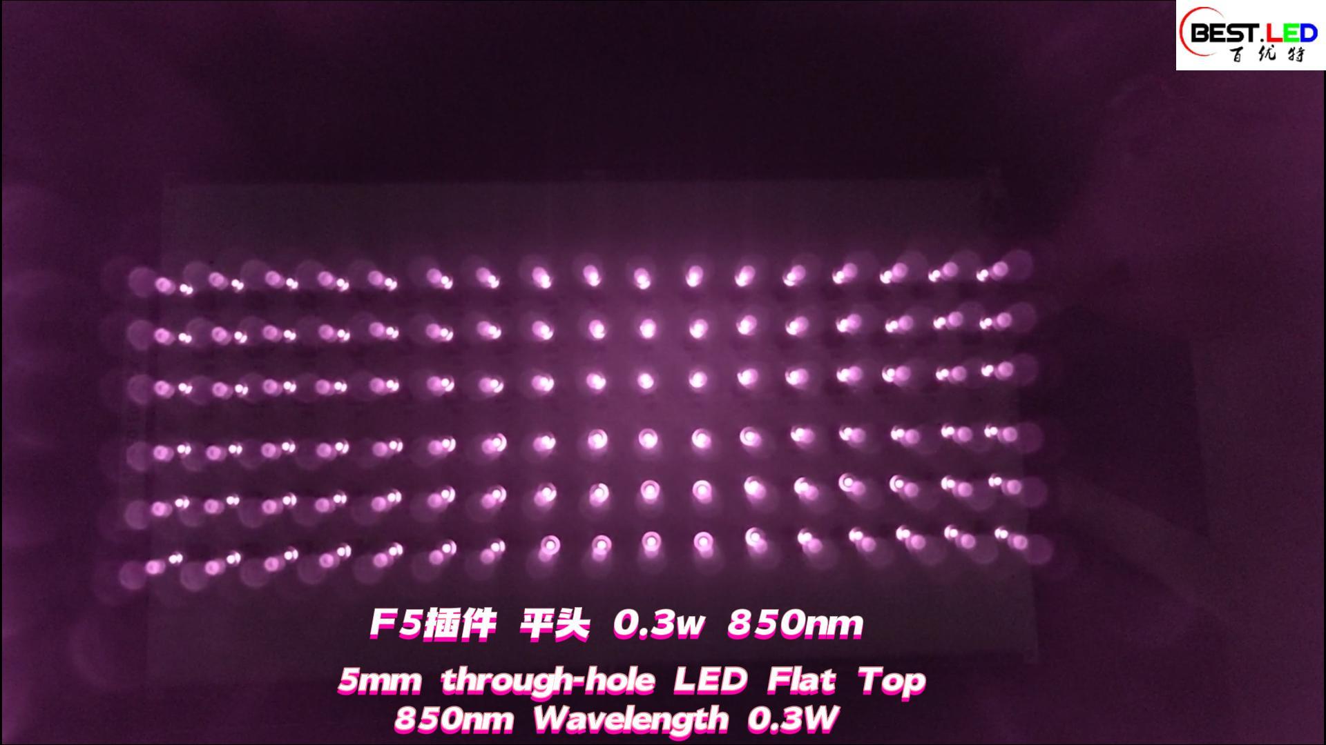 LED PLAT LED 5 mm Longueur d&#39;onde de 850 nm