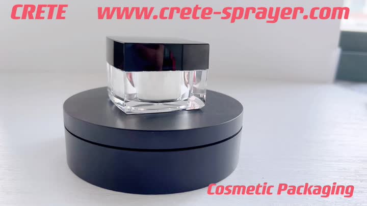 Quadratische Acrylcreme Jar 6039