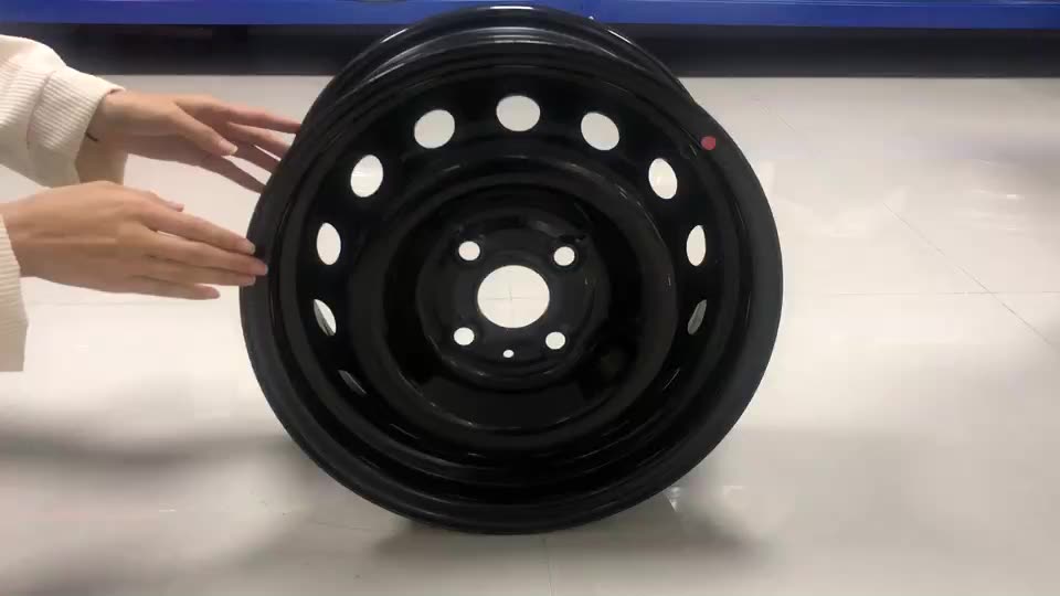 Roues populaires de voitures de passagers noires de haute qualité personnalisées 16x6,5 pouces 5 trous Auto Pièces de rechange roues en acier1