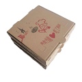 4-14 инча сгъстена кутия за пица, Kraft Paper Gruged Pizza Packing Box1