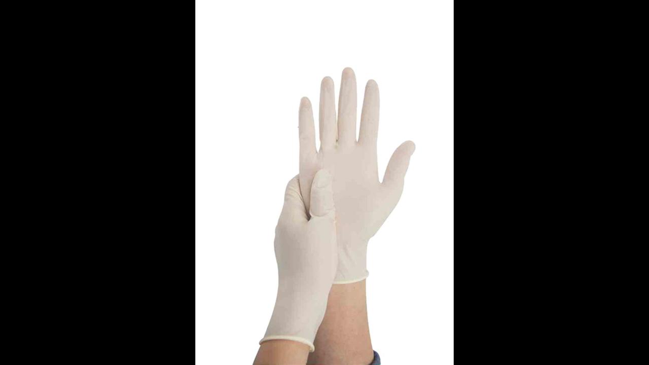 Gants en latex diposible en salle blanche