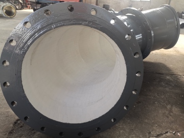 Ceramic patch wear-resistant pipe