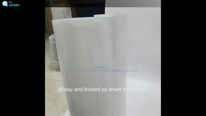 glossy and frosted pp sheet translucent