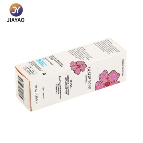 Embalagem cosmética elegante de tira longa com impressão de logotipo