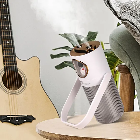 Mini purificador de aire de escritorio con humidificador de pulverización dual de cristal mágico1