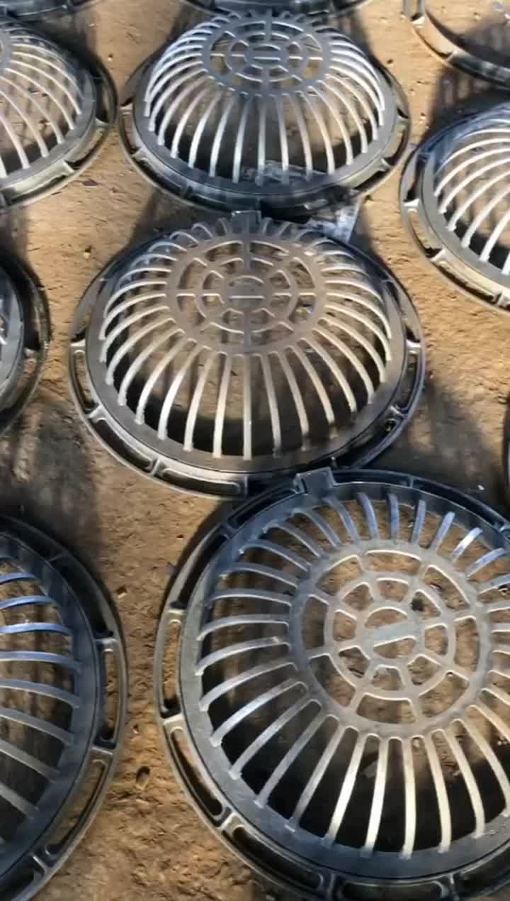 Round overflow cast iron manhole caver