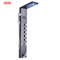 LED Illuminated Shower Panel with Waterfall Rainfall, SPA Massage Jets & Jet Bath Column Faucet Set1