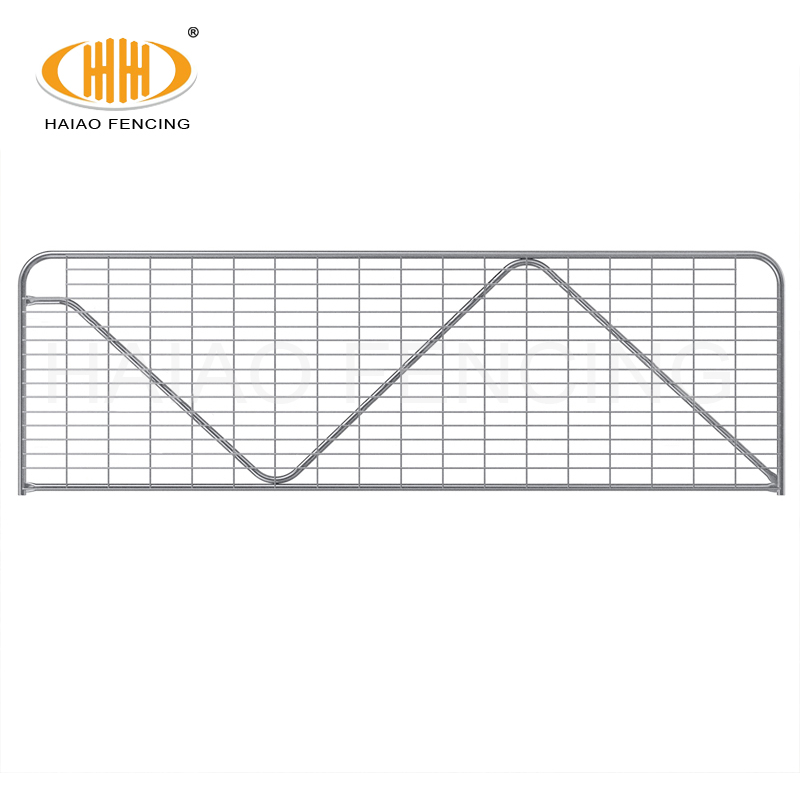 Galvanized dikimpal gerbang ladang keluli dengan n brace1