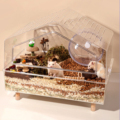 MOFESIPI Acrylic Cage for Small Pets - Hamster Supplies Villa House1