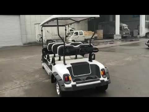 Beautiful battery powered golf cart with cargo use hotel.