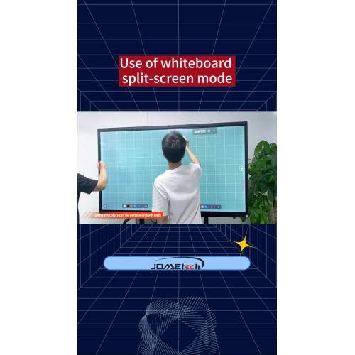 Use of whiteboard split-screen mode